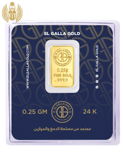 El Galla, Gold Bar, 0.25 Gram, 999.9 Pure