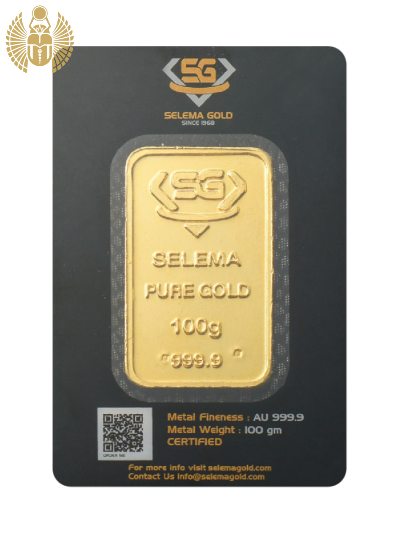 A Detailed 100 Grams Investment Bar - Selema Gold