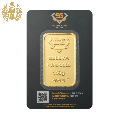 A Detailed 100 Grams Investment Bar - Selema Gold