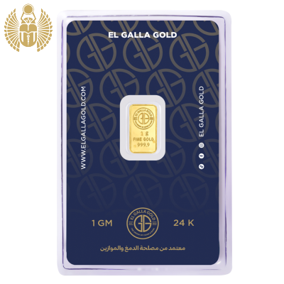 El Galla, Gold Bar, 1 Gram, 999.9 Pure