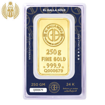 El Galla, Gold Bar, 250 Gram, 999.9 Pure